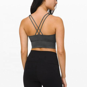 Sujetador Deportivo Ajustable sin Costuras con Soporte Alto y Estiramiento en Cuatro Direcciones, Diseño a Cuadros, para Mujer, Verano, Yoga, Fitness, Deportes al Aire Libre - Product Image 2