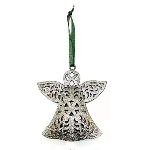 Adorno Colgante para Árbol de Navidad con Brillantina Azul, Decoración Festiva para el Hogar, Regalo Navideño - Product Image 6