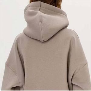 Sudadera con Capucha Oversize de Algodón 100% de Alto Gramaje para Mujer, Estilo Streetwear, con Hombros Caídos y Largo Extendido, Servicio OEM Personalizado - Product Image 4