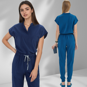 Conjunto de Uniforme Médico para Mujer, Pantalones Deportivos, Uniforme de Enfermería Elástico, Cuello en V, Secado Rápido, Transpirable, para el Sector Sanitario - Product Image 4