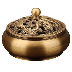 Handmade Brass Incense <b>Burner</b> With Star Cutouts Traditional Indian Dhoop Dani <b>For</b> Aromatic Use Home Living Room Office Decor - Product Image 4