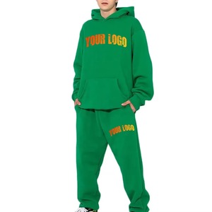 Conjunto Deportivo Personalizado con Logotipo, Unisex, de Felpa, 100% Algodón, Sudadera con Capucha y Pantalones Deportivos - Product Image 2