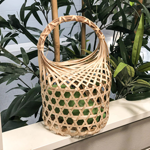 Handmade Retro Bamboo Woven <b>Egg</b> <b>Basket</b> Chinese Style Mid-Autumn Festival Souvenir Gift Box Storage Bags - Product Image 1