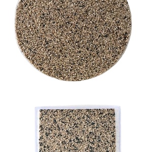 MMArt Mélange Jaune et Noir de Copeaux de Pierre Naturelle, Design Traditionnel, Durable, Léger, Respirant, Écologique, Non Toxique - Product Image 1