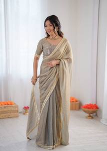 Shimmer with every step in this dazzling designer saree crafted with love styled on our <b>own</b> <b>models</b> for real vibe - Product Image 1