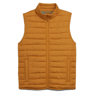 Men Hooded <b>Puffer</b> <b>Vest</b> Quilted Sleeveless <b>Jacket</b> Zip Front Casual Outerwear Autumn Solid Color Polyester Wadding Brown <b>Vest</b> - Product Image 4