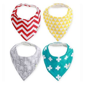 Venta al por mayor 100% algodón Bandana babero superventas Super suave triángulo bebé eructar ropa absorbente muselina OEM suministro - Product Image 2