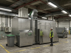 Exbio 10t, Máquina Industrial de Reciclaje de Residuos Alimentarios, Sistema de Compostaje, Digestor de Residuos Orgánicos con Motor de 30HP, Acero Inoxidable - Product Image 4