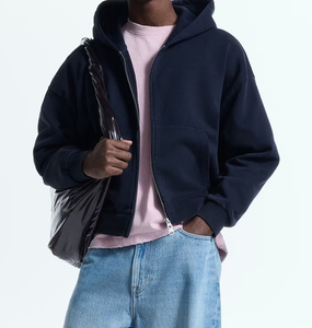 Sudadera con capucha de punto lavado de alta calidad para hombre, nueva colección de otoño, manga larga, ecológica, a la moda, informal, deportiva, de ajuste holgado. - Product Image 3