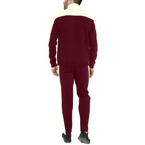 Men's Color Blocking Tracksuit Full <b>Zip</b> <b>Hooded</b> Sweatshirt With Side Pockets Casual Jogging Pants Polyester Cotton Autumn Wear - Product Image 6