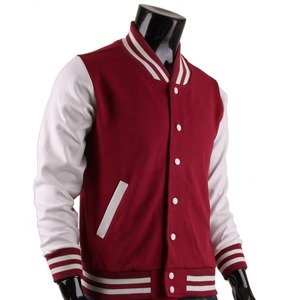 Men's Black And White Varsity <b>Jacket</b> Cotton Polyester Casual Turn-down Collar Regular Fit Autumn Wear - Product Image 6