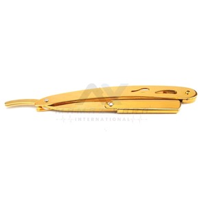 Private Label Stainless Steel Straight Razor for Men New Design <b>Single</b> Edge <b>Swing</b> Lock Barber Shavette with Removable Blade - Product Image 2