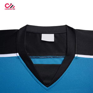 Factory Price Printed Top Stitched Pro Hockey Jersey Custom Blue 100% Polyester Breathable Quick Dry Short <b>Ice</b> Hockey Uniform - Product Image 3