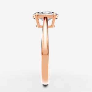 Classic Oval Solitaire <b>Ring</b> in 18K Rose Gold Lab Grown Diamond <b>Ring</b> For Women Bezel Set Luxury Wedding <b>Engagement</b> <b>Ring</b> For Her - Product Image 2