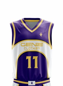 Vente en gros d'usine, uniformes de basket-ball personnalisés 100% polyester, légers, respirants, logo imprimé, nom du joueur - Product Image 6