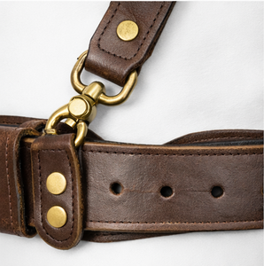 Ceinture à bandoulière en cuir véritable marron avec sangle – Accessoire de tenue formelle réglable pour les événements et le quotidien - Product Image 5
