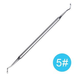 1 ud. Excavador dental manual de acero inoxidable con doble cabezal, cuchara para placa, raspador ergonómico, instrumentos para dentista - Product Image 5