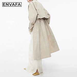 Manteau long matelassé imperméable personnalisé avec cordon de serrage à la taille pour femme, toutes saisons, élégant et décontracté, vente en gros - Product Image 2