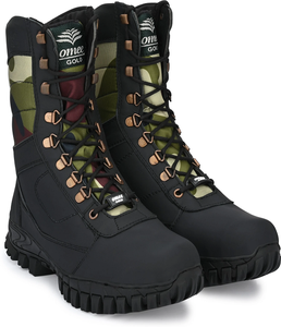 Bottes en cuir pour hommes de haute qualité, durables, élégantes, à lacets, avec semelle antidérapante, confortables pour une utilisation prolongée. - Product Image 1