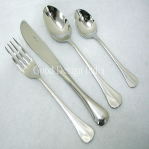 Juego de Cubiertos Portugueses de Acero Inoxidable 18/10, Diseño Moderno, para Bodas y Eventos, 4 Piezas, Acabado Negro Dorado Espejo - Product Image 3
