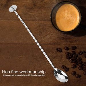 Customized Logo Prints Spiral Pattern Long Handle Stainless Steel Reusable <b>Bar</b> Spoon Easy Mixing <b>Bar</b> Restaurant Hotel Home Tools - Product Image 6