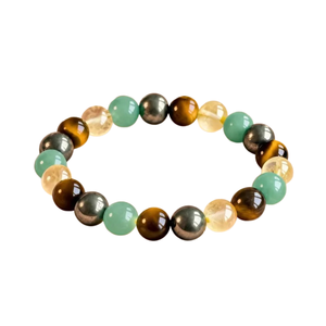 Bracelet en Pyrite Naturelle, Œil de Tigre, Aventurine Verte et Citrine – Bijoux en Cristal de Guérison pour la Richesse et l'Abondance – Vente en Gros - Product Image 1