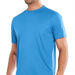 เสื้อยืดสีเขียวล้วนสำหรับผู้ชาย แขนสั้น คอกลม ทรงปกติ ผ้าฝ้ายผสม ถักทอ สีพื้น ใส่ได้ทุกวัน - Product Image 4