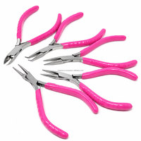 Pince multifonctionnelle pour bijoux, 5 pouces, en acier inoxydable, à bec rond, pour couper les fils, pour la fabrication de bijoux faits à la main