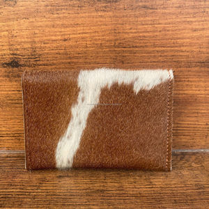 กระเป๋าใส่เหรียญหนังวัวแท้ขนาดเล็กเคสใส่บัตรแบบตะวันตกกระเป๋าสตางค์กระเป๋าหน้าบางสำหรับผู้หญิงใส่บัตรเครดิต/ซองใส่เงินสด - Product Image 5