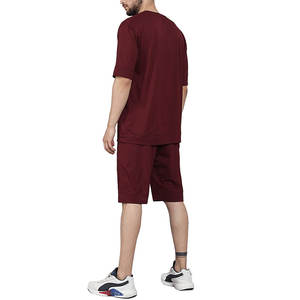 Ensemble de survêtements légers en coton décontracté pour hommes, respirant et à séchage rapide, avec LOGO personnalisé, idéal pour l'été - Product Image 4