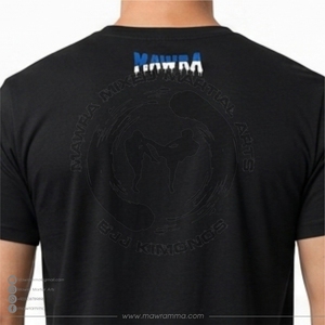 Camiseta Gráfica Negra Personalizada Mawra para Hombre, Impresión DTG, Estilo Urbano, MMA, Artes Marciales, Diseño de Corona, Manga Corta, Algodón - Product Image 3