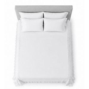 Plain White <b>Bed</b> Sheet Simple Modern Bedding Set With Soft Fabric And Matching <b>Pillow</b> Covers For Everyday Comfort - Product Image 4