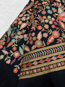 SQ embroidery fabric embroidered silk fabric abaya fabric kaftan material apparel sourcing wholesale garment manufacturing trade - Product Image 4