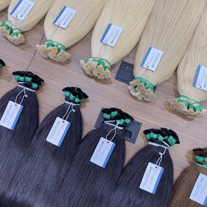 Extensions de cheveux naturels lisses de luxe en gros, 100% cheveux humains vierges vietnamiens, pour la vente en gros et les salons de coiffure - Product Image 5