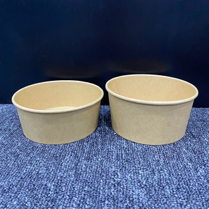 Bol de service jetable en papier kraft avec couvercle, sans BPA, écologique, pour nouilles, soupes et salades, 750 ml et 1000 ml, vente en gros, personnalisable, directement de l'usine - Product Image 5