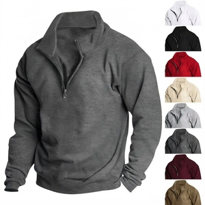 Sudadera con capucha de forro polar para hombre, cuello alto, manga larga, corte regular, cálida para otoño e invierno, venta al por mayor - Product Image 6