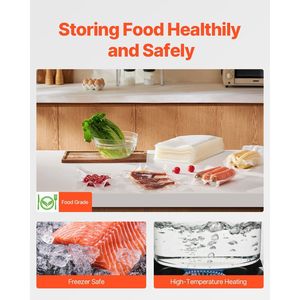 200 Sacchetti Sottovuoto Durevoli per Alimenti 8 x 12 Pollici, Senza BPA, per Congelatore e Conservazione - Product Image 2