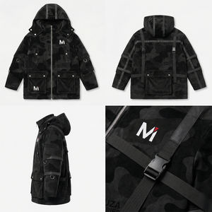 Veste streetwear à capuche camouflage urbain pour homme, multi-poches, hiver, vêtements MALUZA INDUSTRIES - Product Image 6