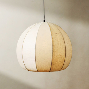 Vintage Linen Fabric Pendant <b>Lamp</b> Retro Court Style Scalloped Hanging Chandelier with Tassel Fringe for Restaurant Café Hotel - Product Image 3
