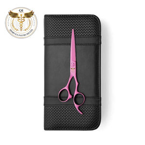 Ensemble de ciseaux de barbier roses de qualité supérieure, ciseaux professionnels pour couper et effiler les cheveux, acier inoxydable, kit d'outils de coiffure pour salon - Product Image 5