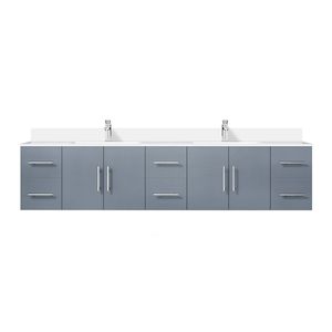 Grigio scuro 84 pollici. L X 22 Pollici Mobile Bagno Doppio con Top in Marmo Coltivato e Set Rubinetteria per Bagni Piccoli - Product Image 1