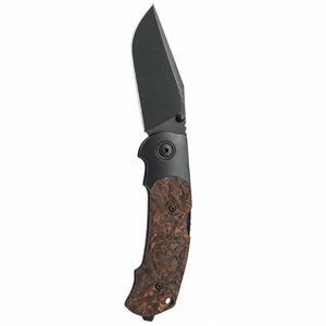 Navajas Plegables Premium con Hoja de Acero Negro y Mango de Madera Texturizada, Cuchillos para Camping, Senderismo y Uso Diario - Product Image 1
