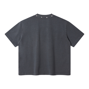 เสื้อยืดผู้ชายทรงบ็อกซี่ สไตล์ลำลอง คุณภาพสูง ผ้าเรียบ คุณภาพดี สตรีทแวร์ พิมพ์ลายพัฟฟ์ วินเทจ คอกลม แขนสั้น สำหรับฤดูร้อน - Product Image 4