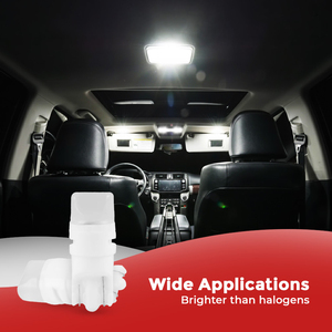 Ampoules LED pour voiture Roadpower, base en forme de coin T10 à haute luminosité, lumières intérieures blanches, longue durée de vie avec résistance aux chocs et aux vibrations - Product Image 2