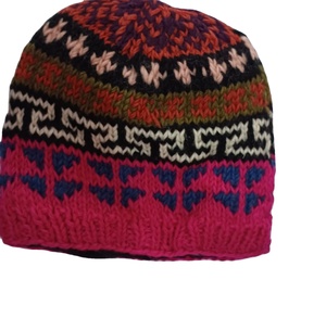 Sombrero de Sherpa de lana de yak 100%, sombrero nepalí tejido a mano, orejeras, forro polar, gorro informal a rayas para medias - Product Image 2