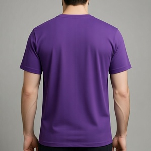 T-shirt pour homme à manches courtes, col rond, couleur unie, coupe classique, style jersey décontracté, coton lourd - Product Image 6