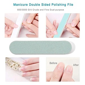 Lime à ongles double face en éponge, ponçage et polissage, grain 180, réutilisable, nouveau design pour le soin des ongles - Product Image 5