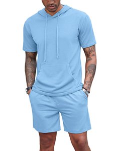 Custom High Quality Summer Plus Size Men's <b>T</b>-<b>Shirt</b> and Shorts Sets New <b>Hoodie</b> Design <b>with</b> Short Sleeves and Loose Casual Shorts - Product Image 5