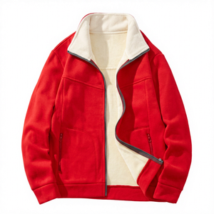 Chaqueta de Forro Polar para Hombre y Mujer, Cuello Alto, Cierre Completo, Formal, Invierno, Resistente al Viento, Transpirable, Corte Regular, Tejido de Poliéster - Product Image 6