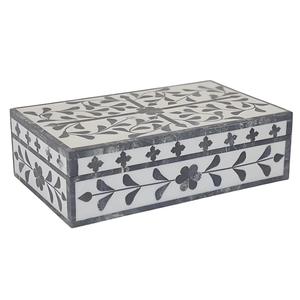 Caja de Joyería Decorativa Hecha a Mano con Diseño Marroquí de Flor de Amor con Incrustaciones de Hueso Ecológica, Decoración para Mesa del Hogar, Año Nuevo - Product Image 4